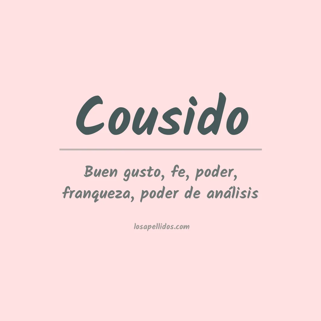 Apellido Cousido