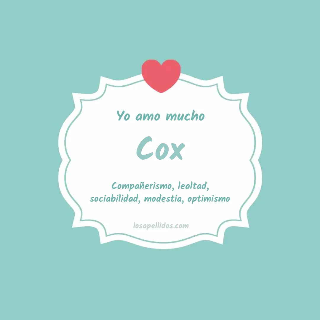 Yo amo mucho Cox