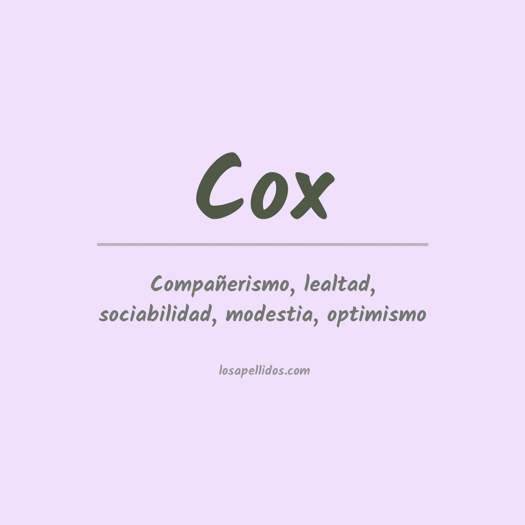Apellido Cox