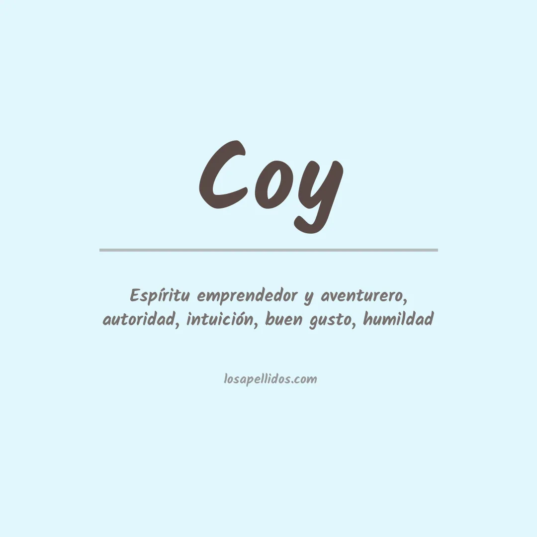 Apellido Coy