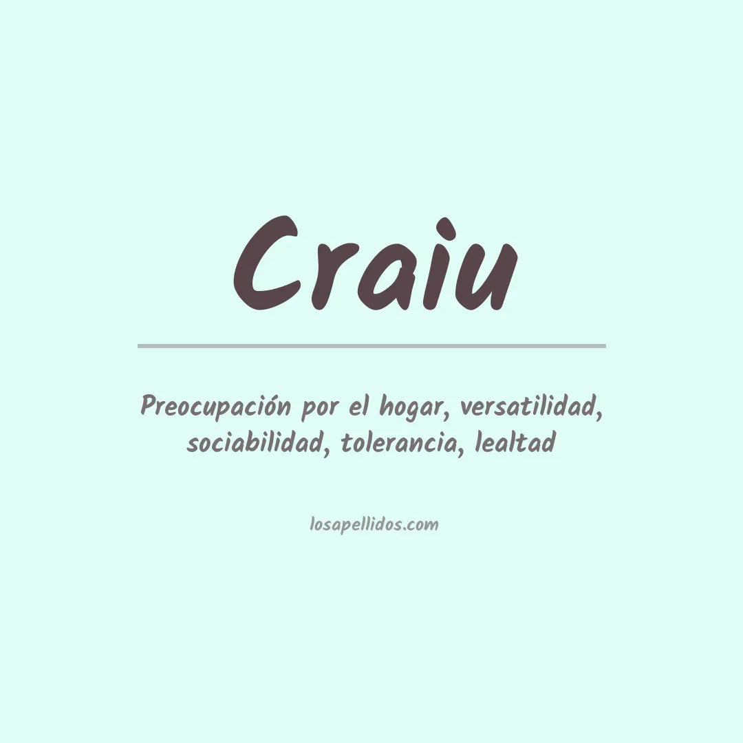 Apellido Craiu