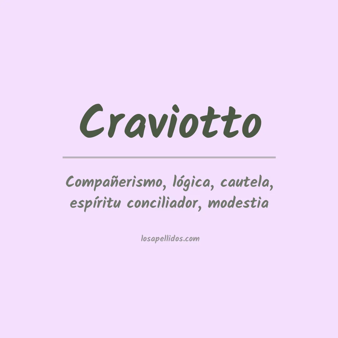 Apellido Craviotto