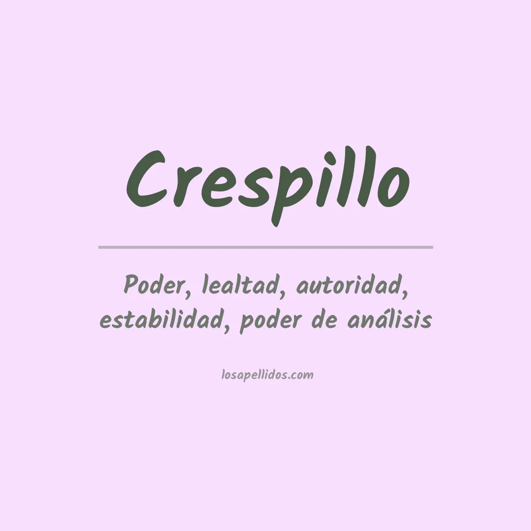 Apellido Crespillo