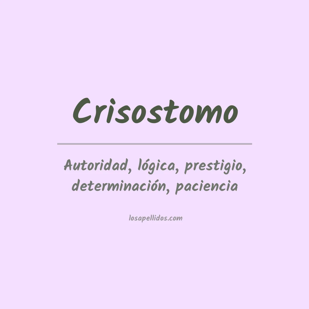 Apellido Crisostomo