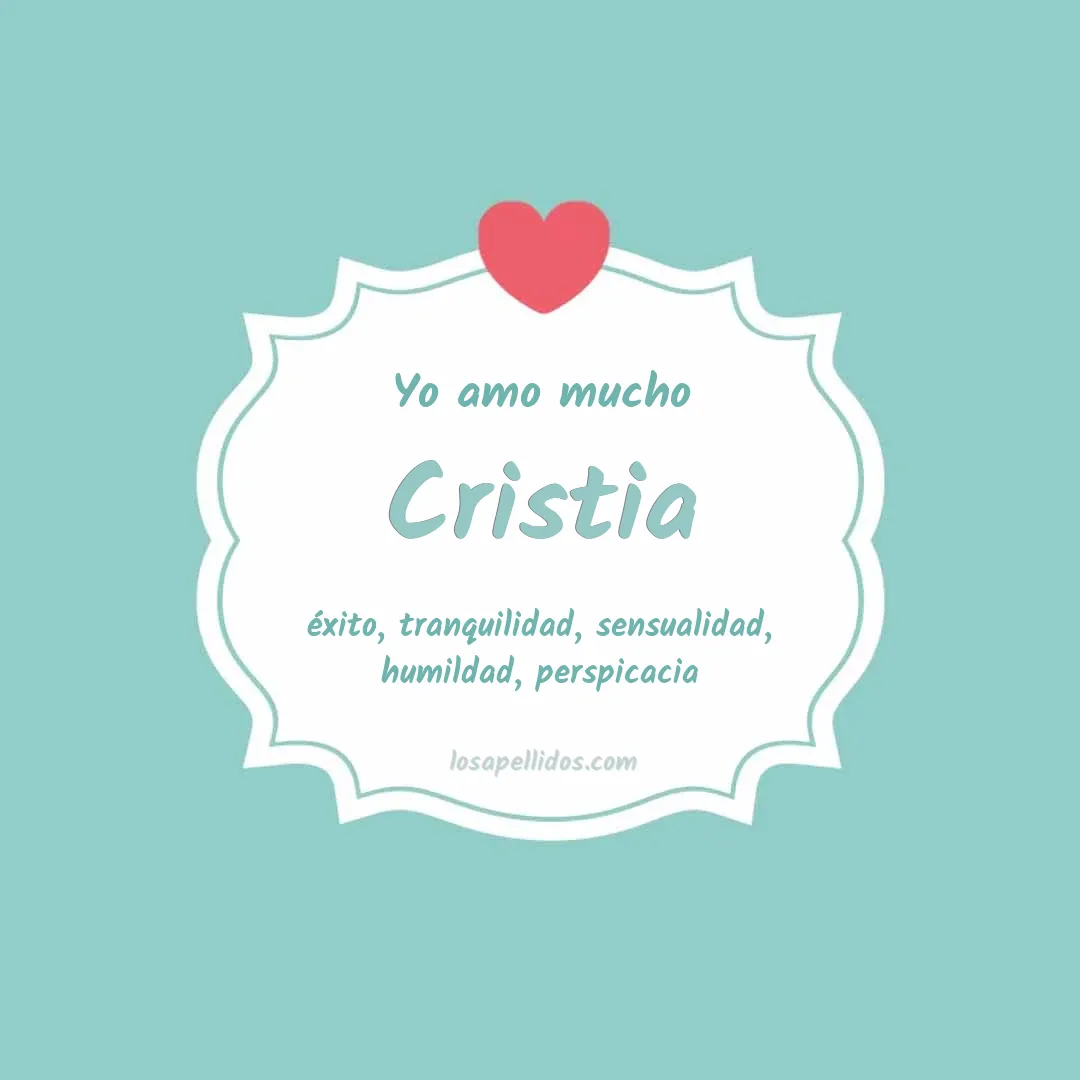 Yo amo mucho Cristia