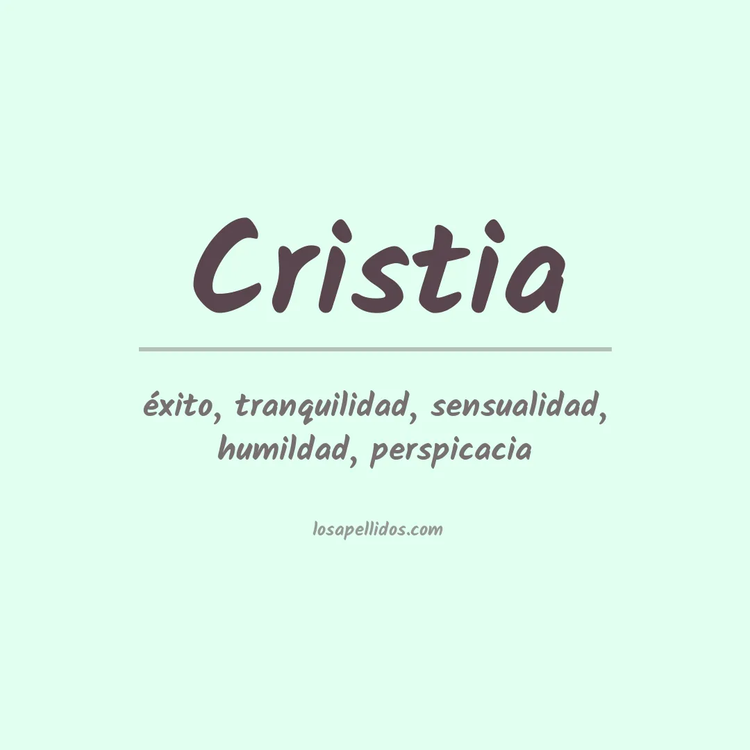 Apellido Cristia