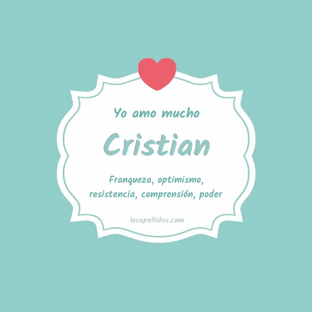 Yo amo mucho Cristian