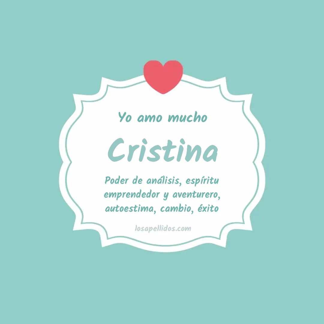 Yo amo mucho Cristina