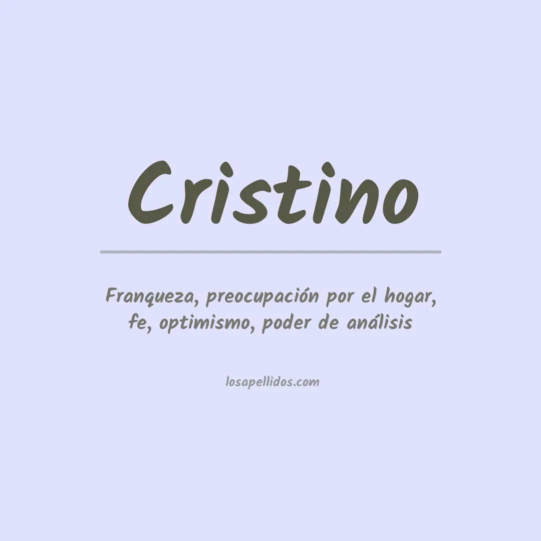 Apellido Cristino