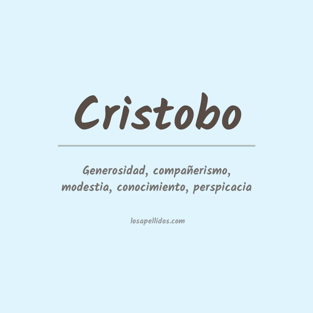 Significado del Apellido Cristobo