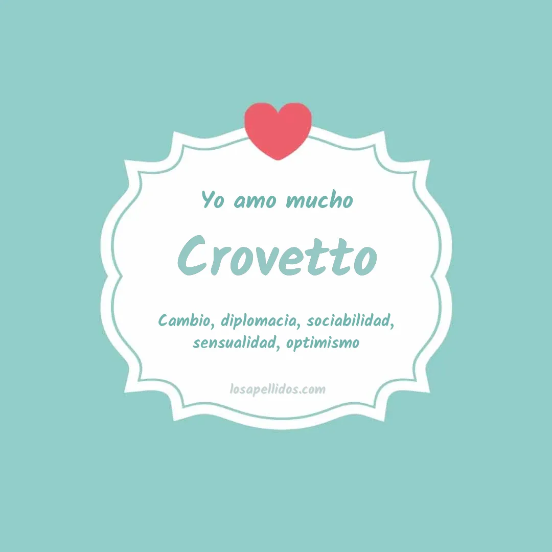 Yo amo mucho Crovetto