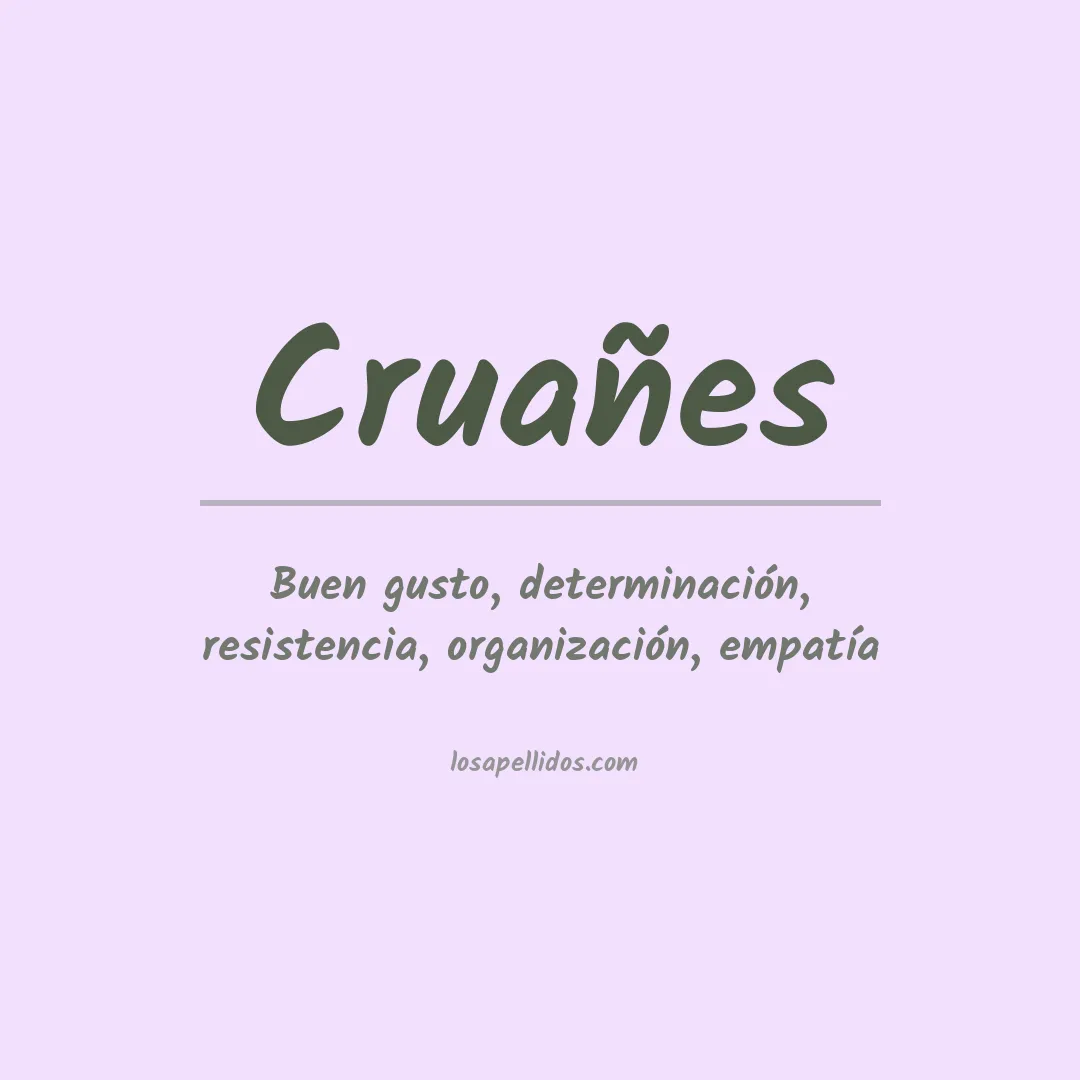 Apellido Cruañes