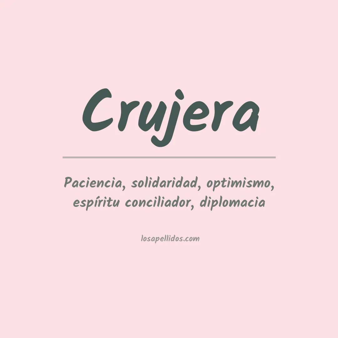 Significado del Apellido Crujera