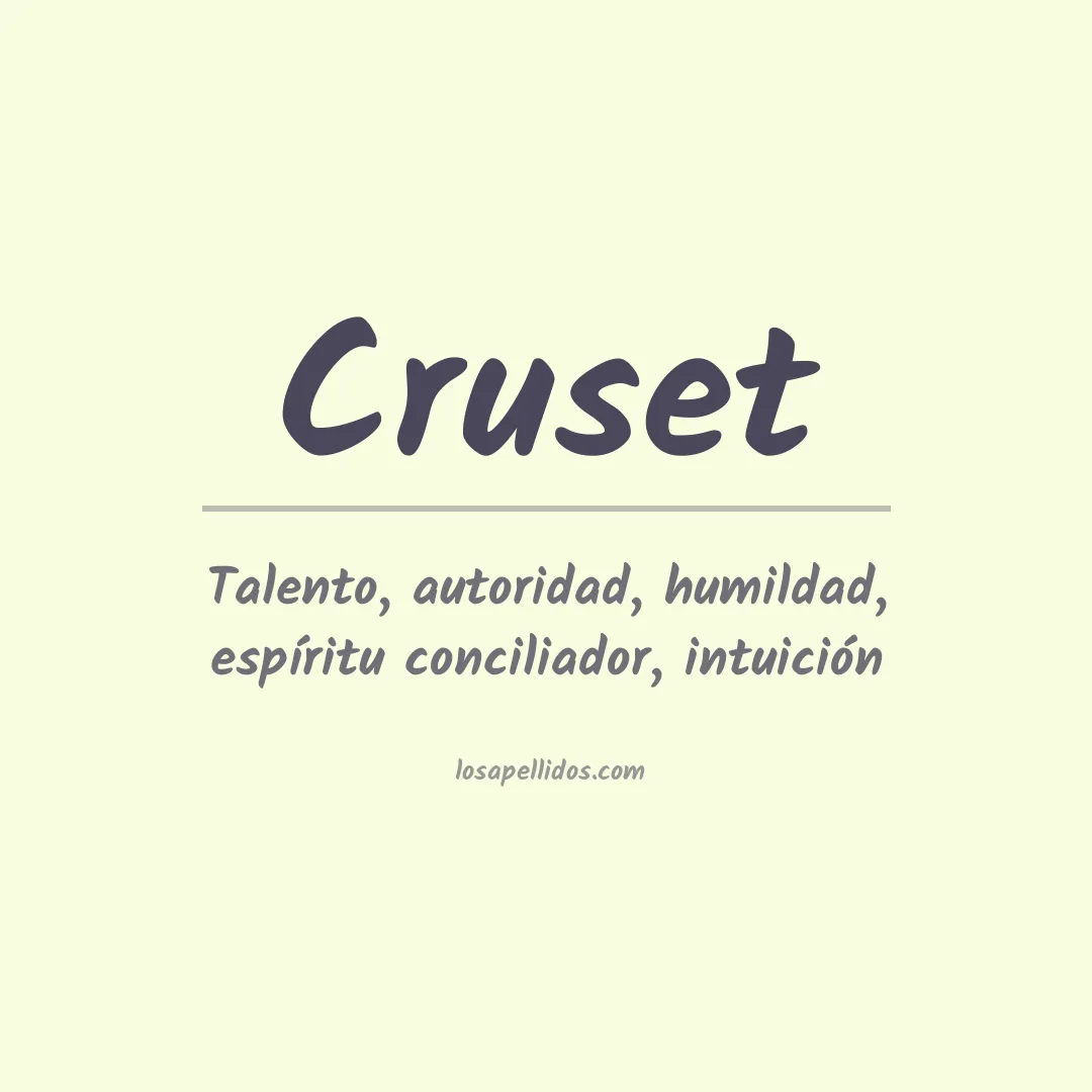 Apellido Cruset