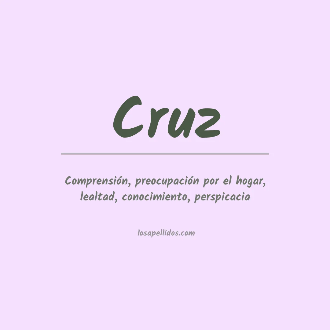 Apellido Cruz