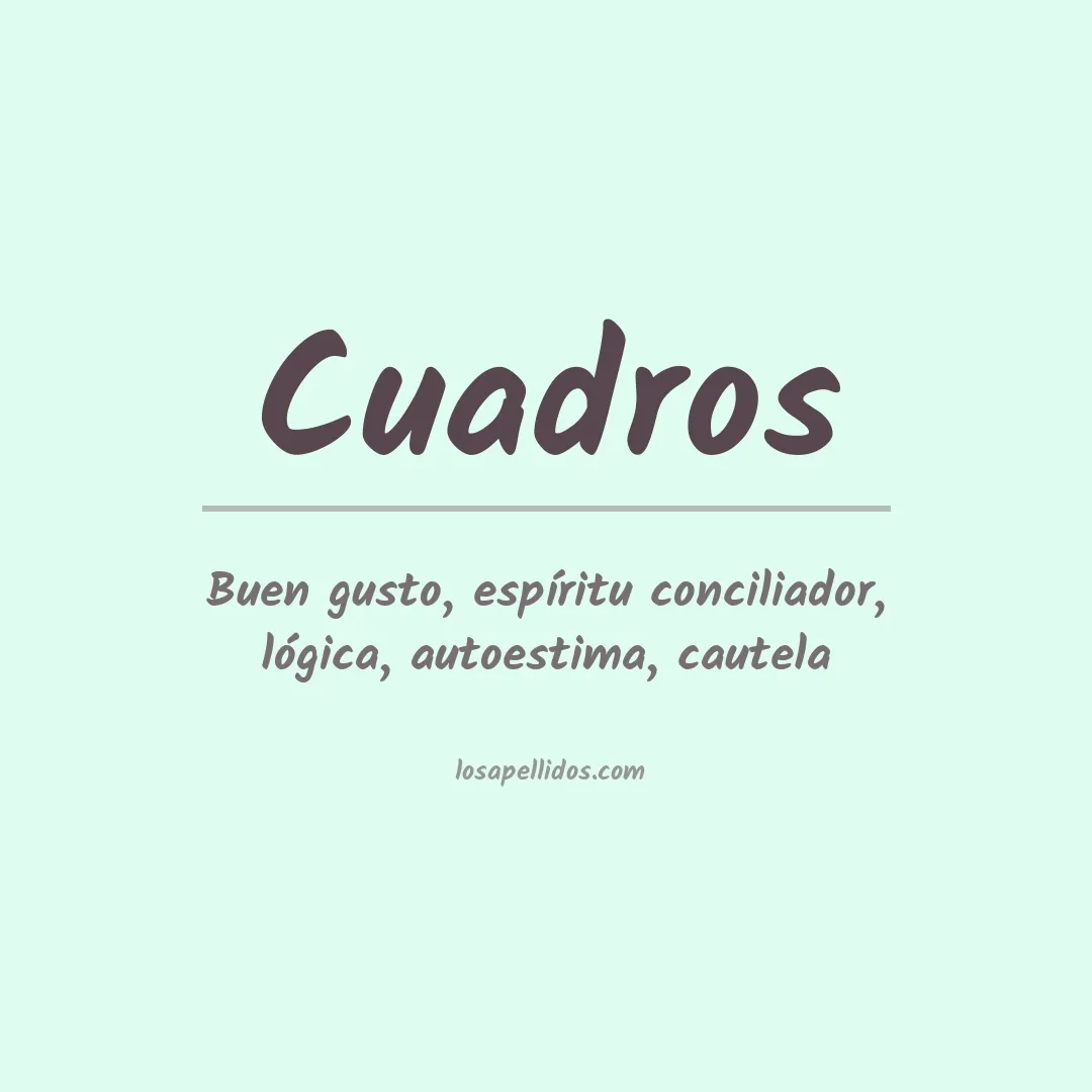 Significado del Apellido Cuadros