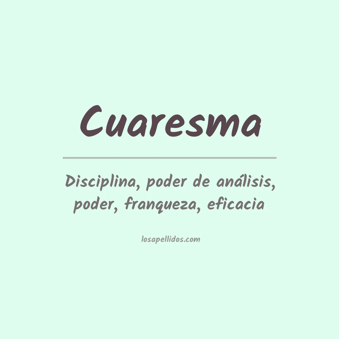 Apellido Cuaresma