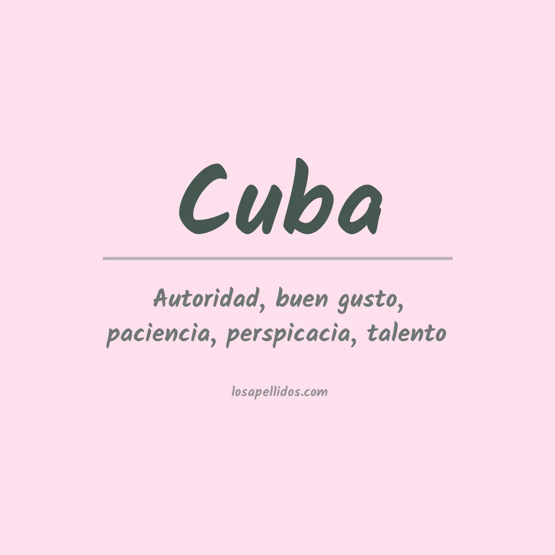 Apellido Cuba