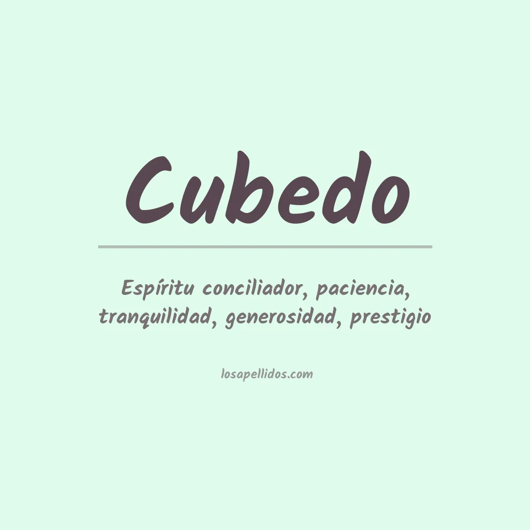 Apellido Cubedo