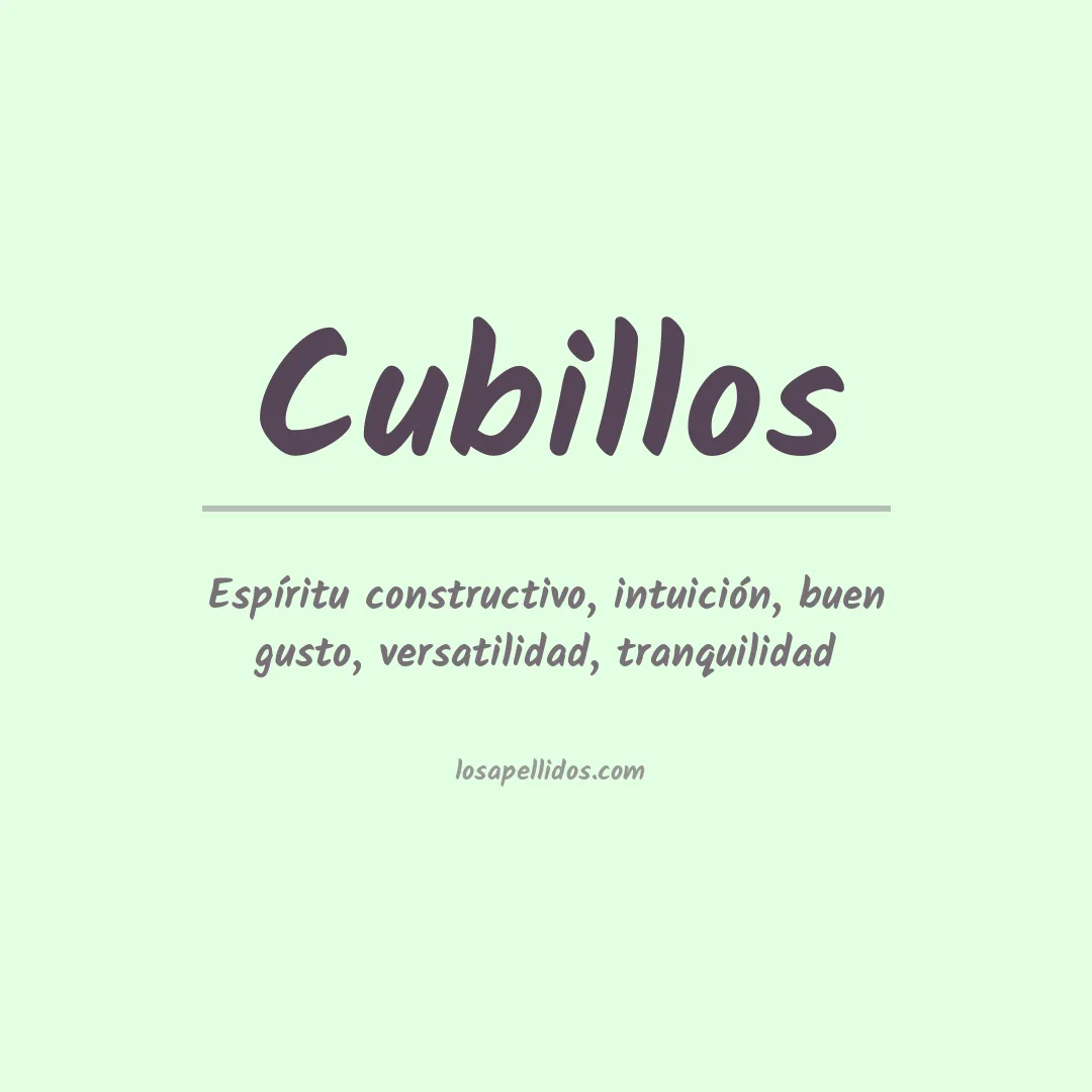 Apellido Cubillos