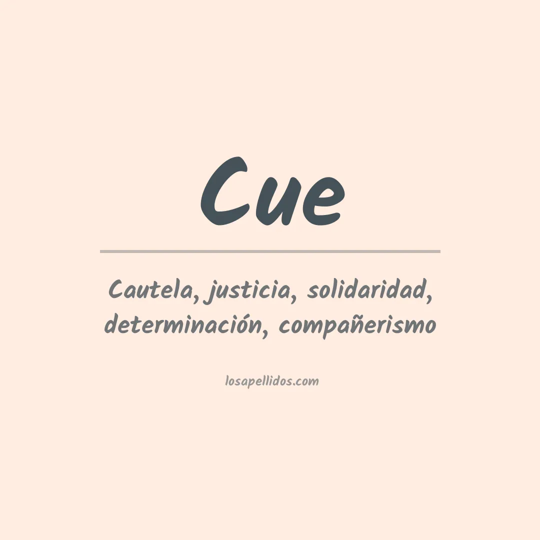 Apellido Cue