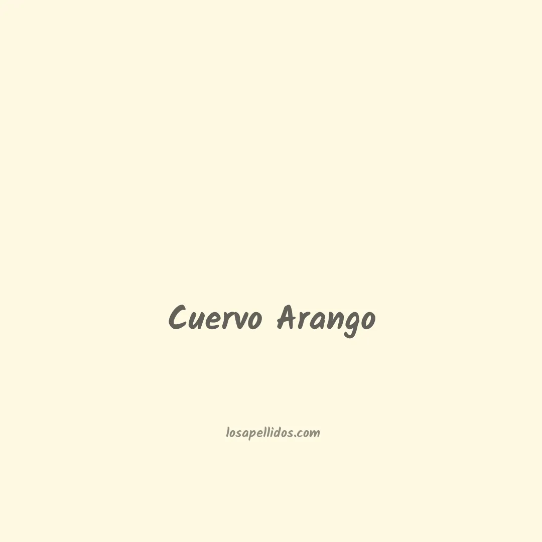 Cuervo arango en chino
