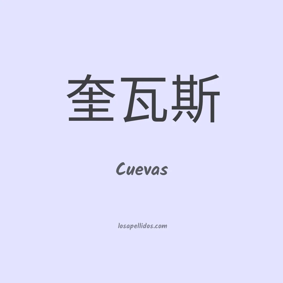Cuevas en chino