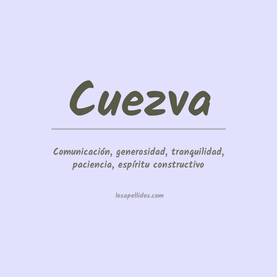 Significado del Apellido Cuezva