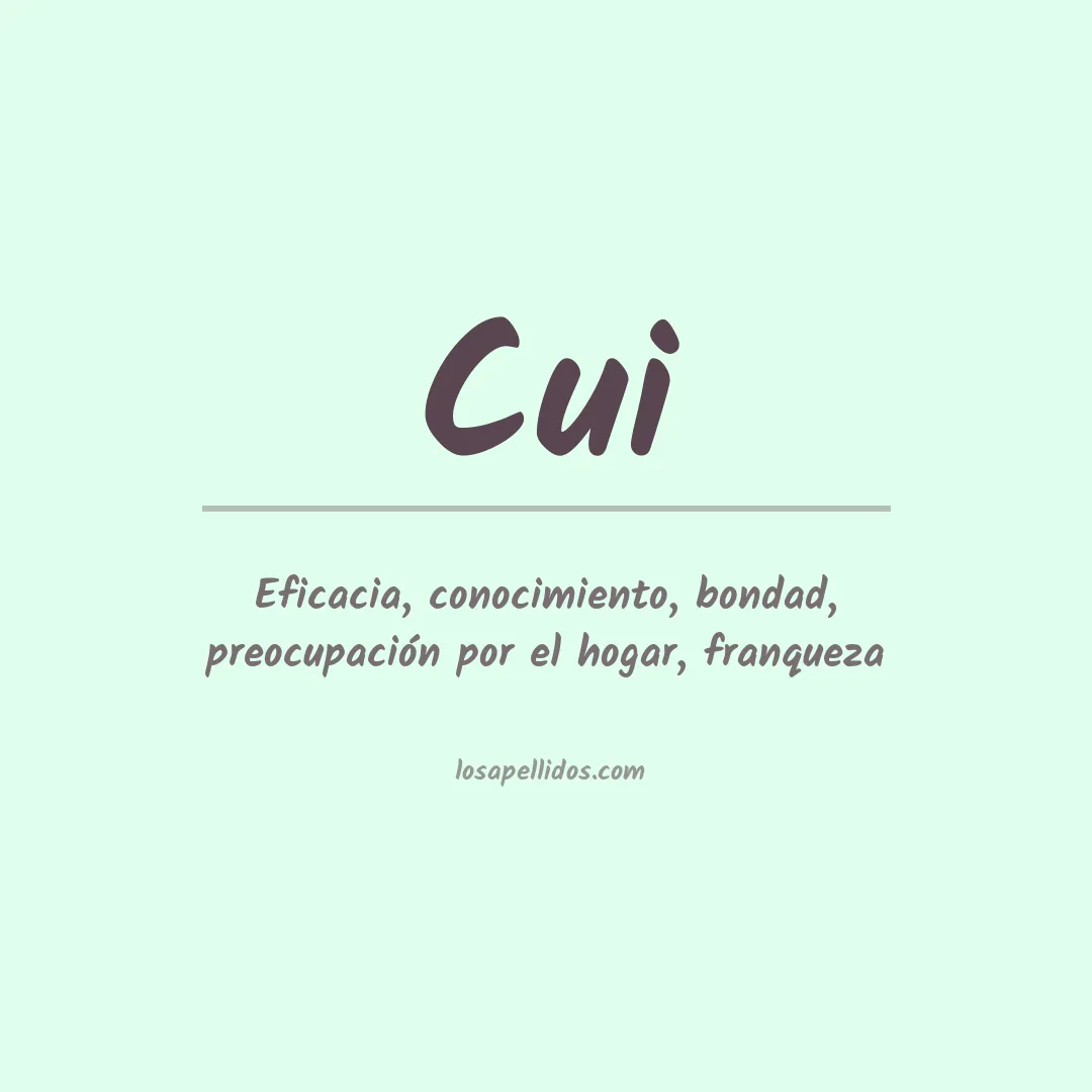 Apellido Cui