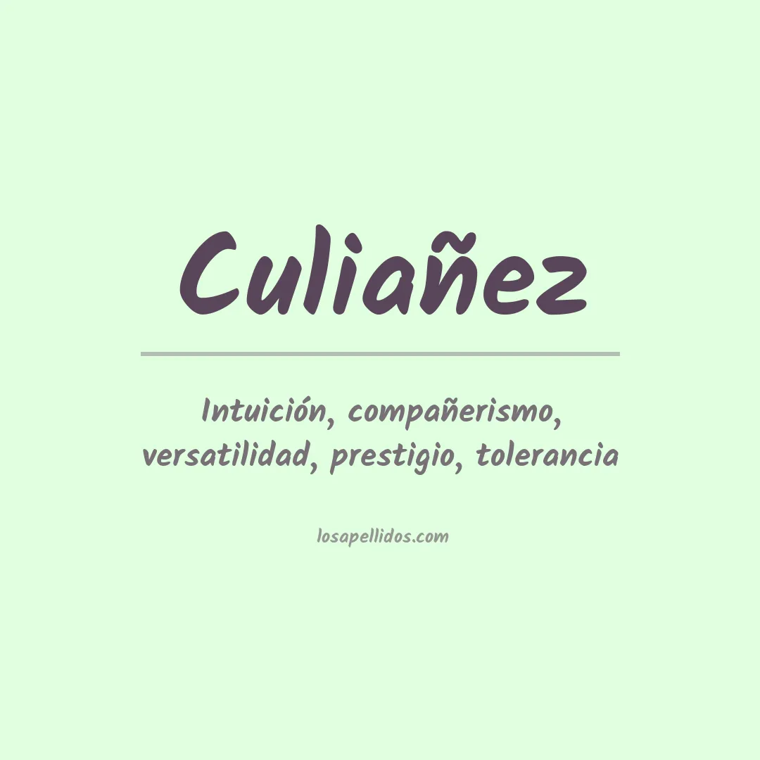 Apellido Culiañez