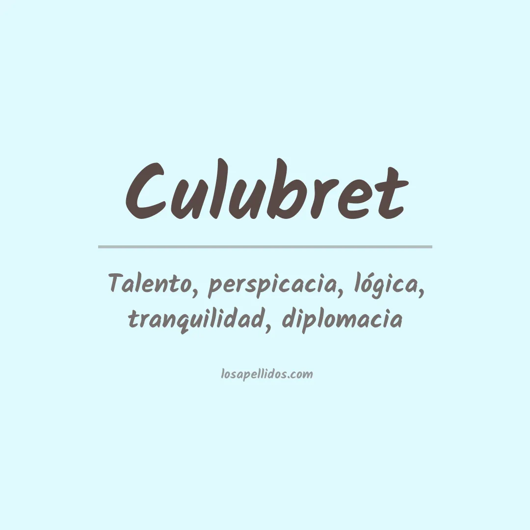 Apellido Culubret