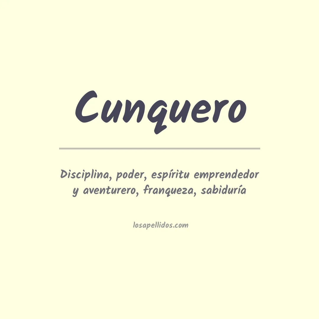 Significado del Apellido Cunquero