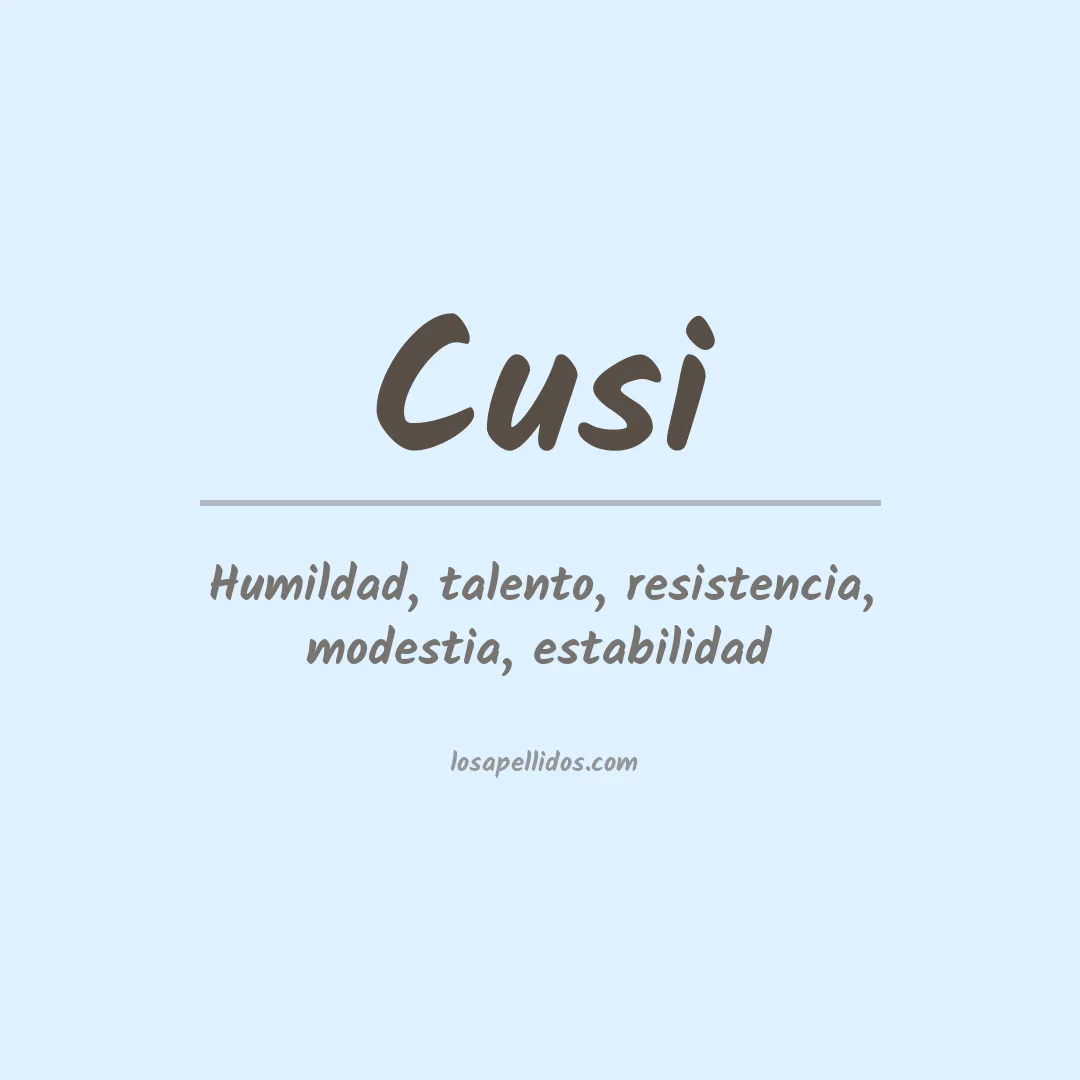 Apellido Cusi