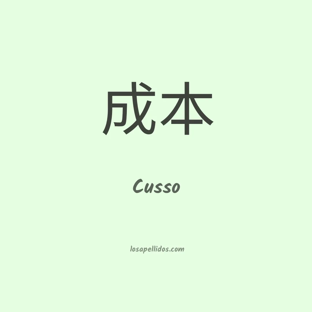 Cusso en chino