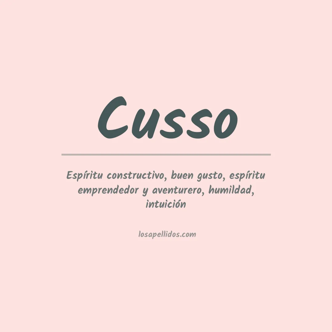 Apellido Cusso