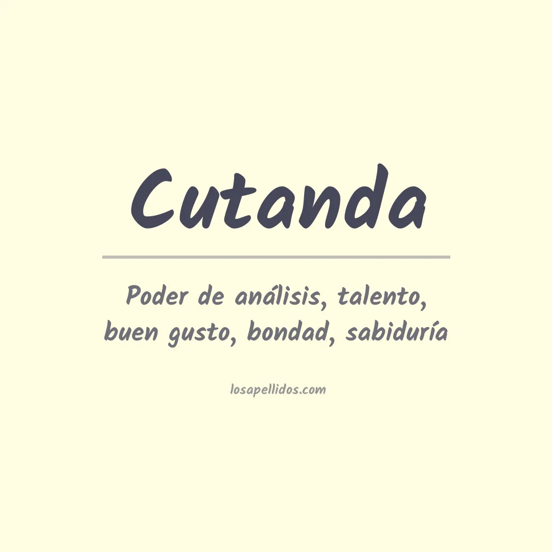 Apellido Cutanda
