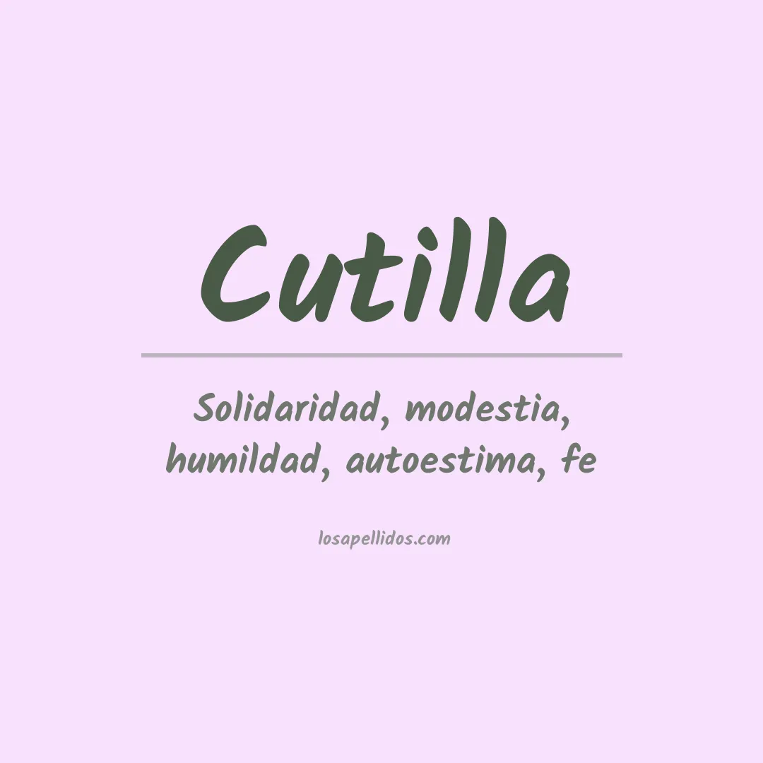 Apellido Cutilla