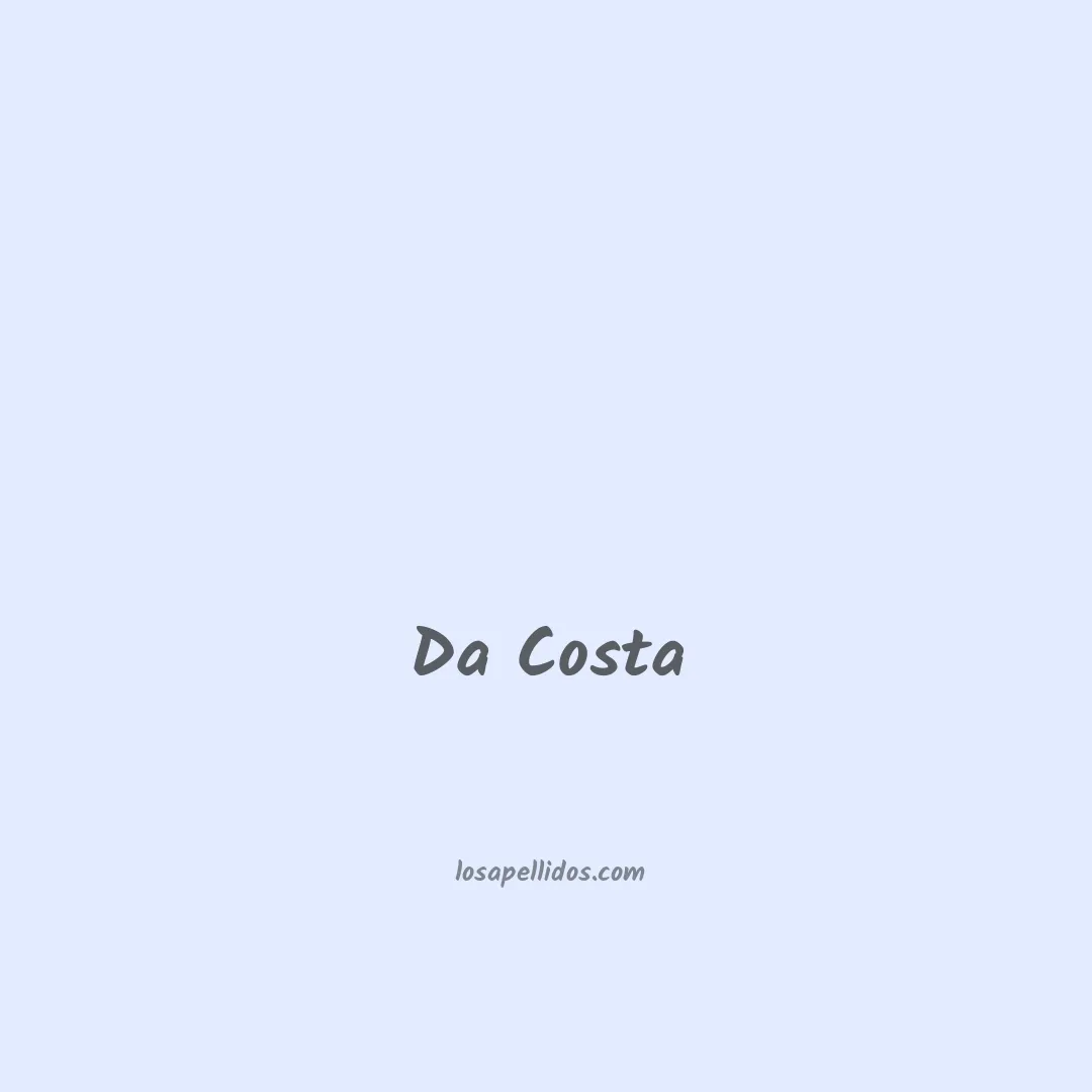 Da costa en chino