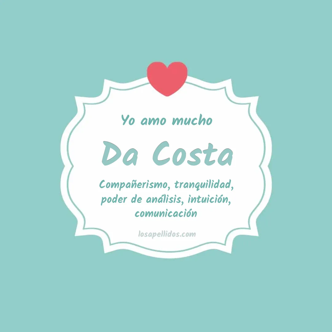 Yo amo mucho Da costa