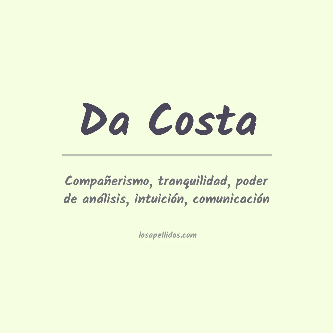 Apellido Da costa