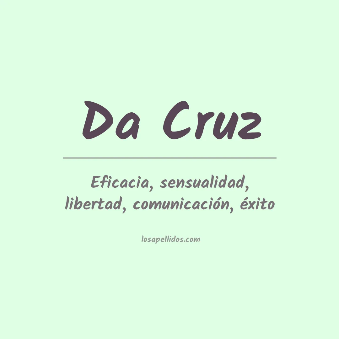 Apellido Da cruz