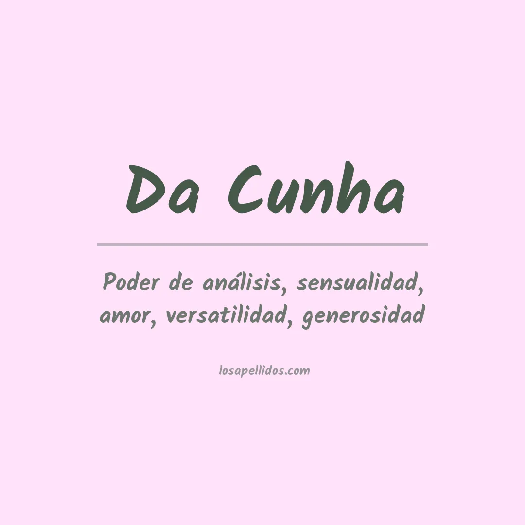 Apellido Da cunha