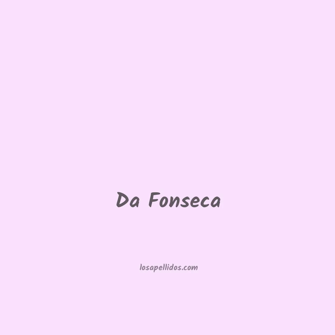 Da fonseca en chino