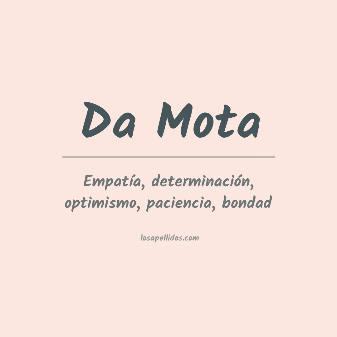Apellido Da mota