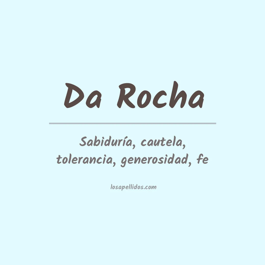 Apellido Da rocha
