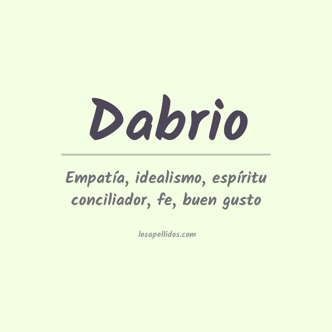 Apellido Dabrio