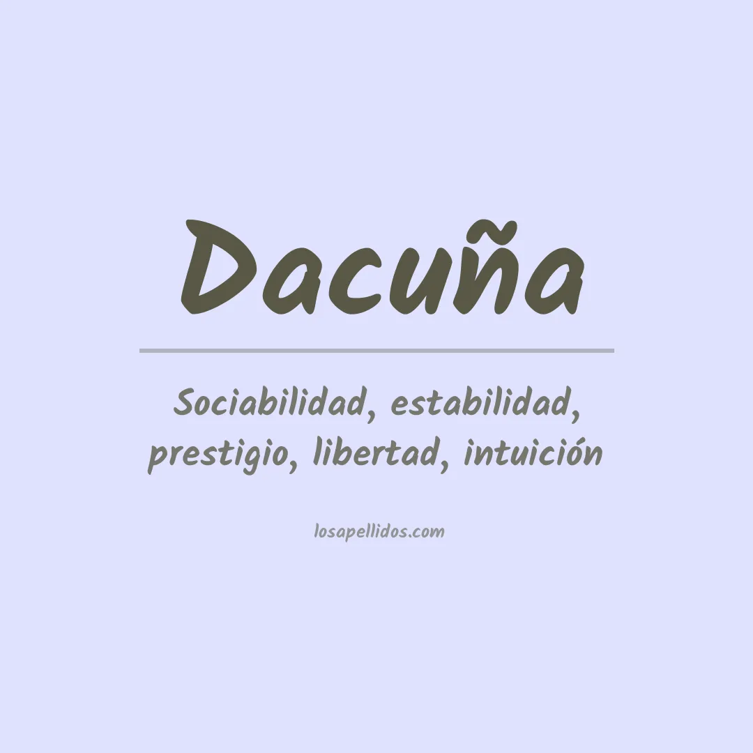 Apellido Dacuña