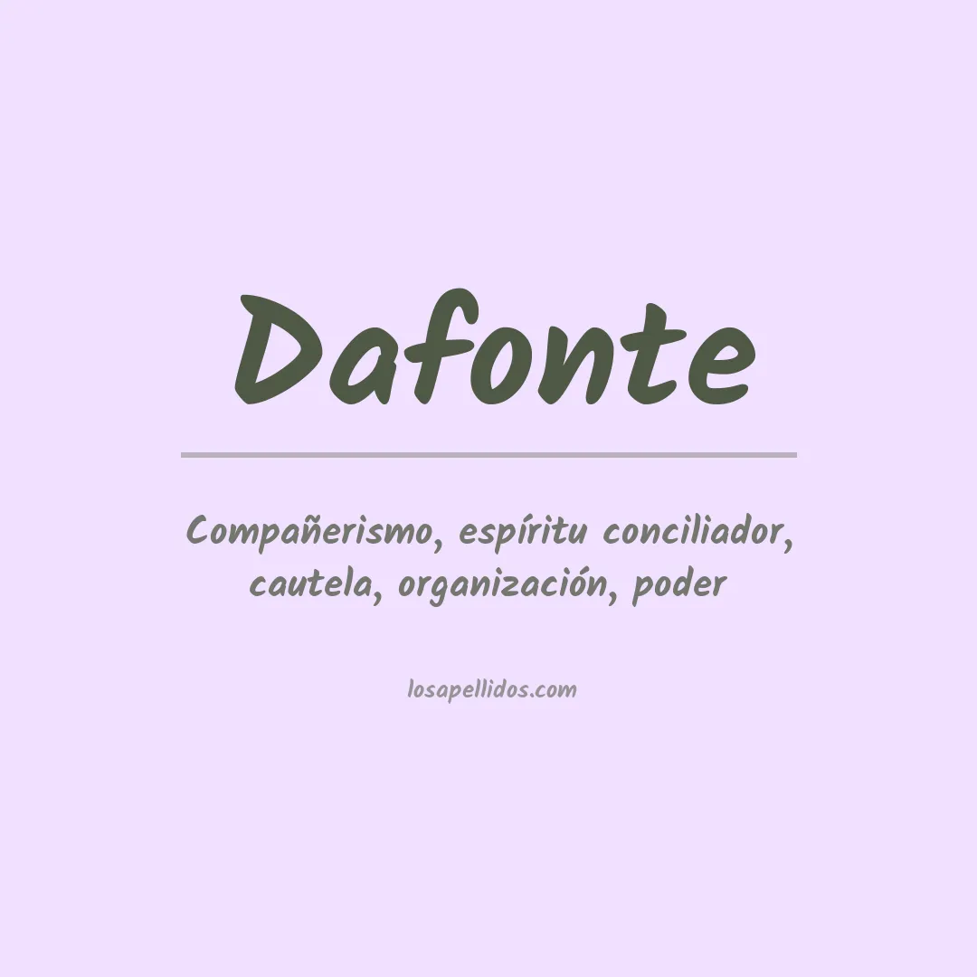 Apellido Dafonte