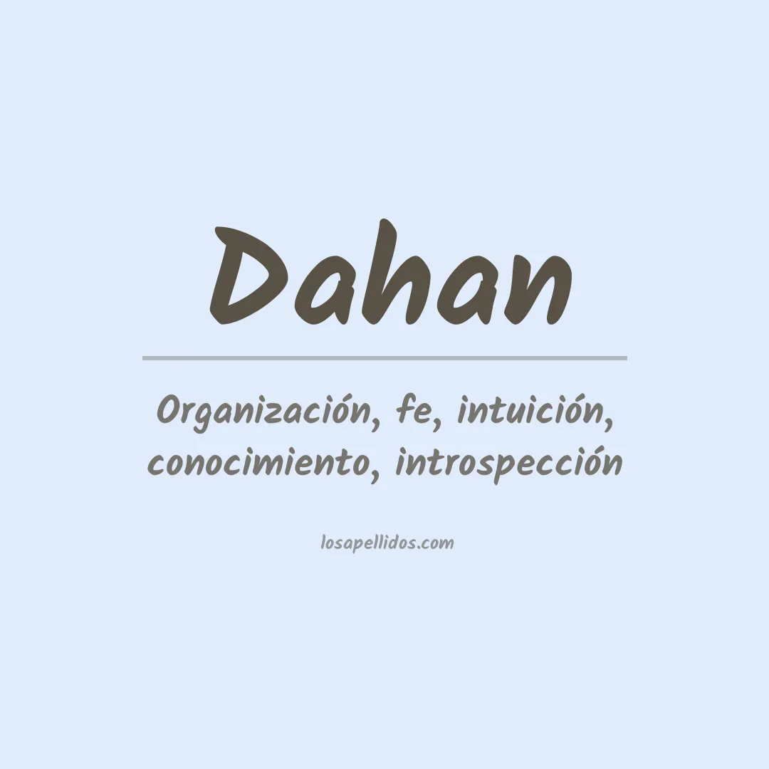 Apellido Dahan