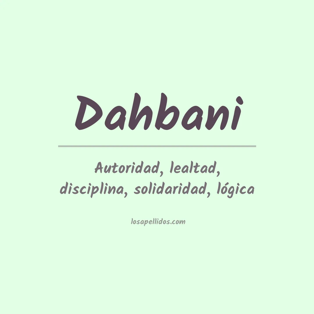 Apellido Dahbani